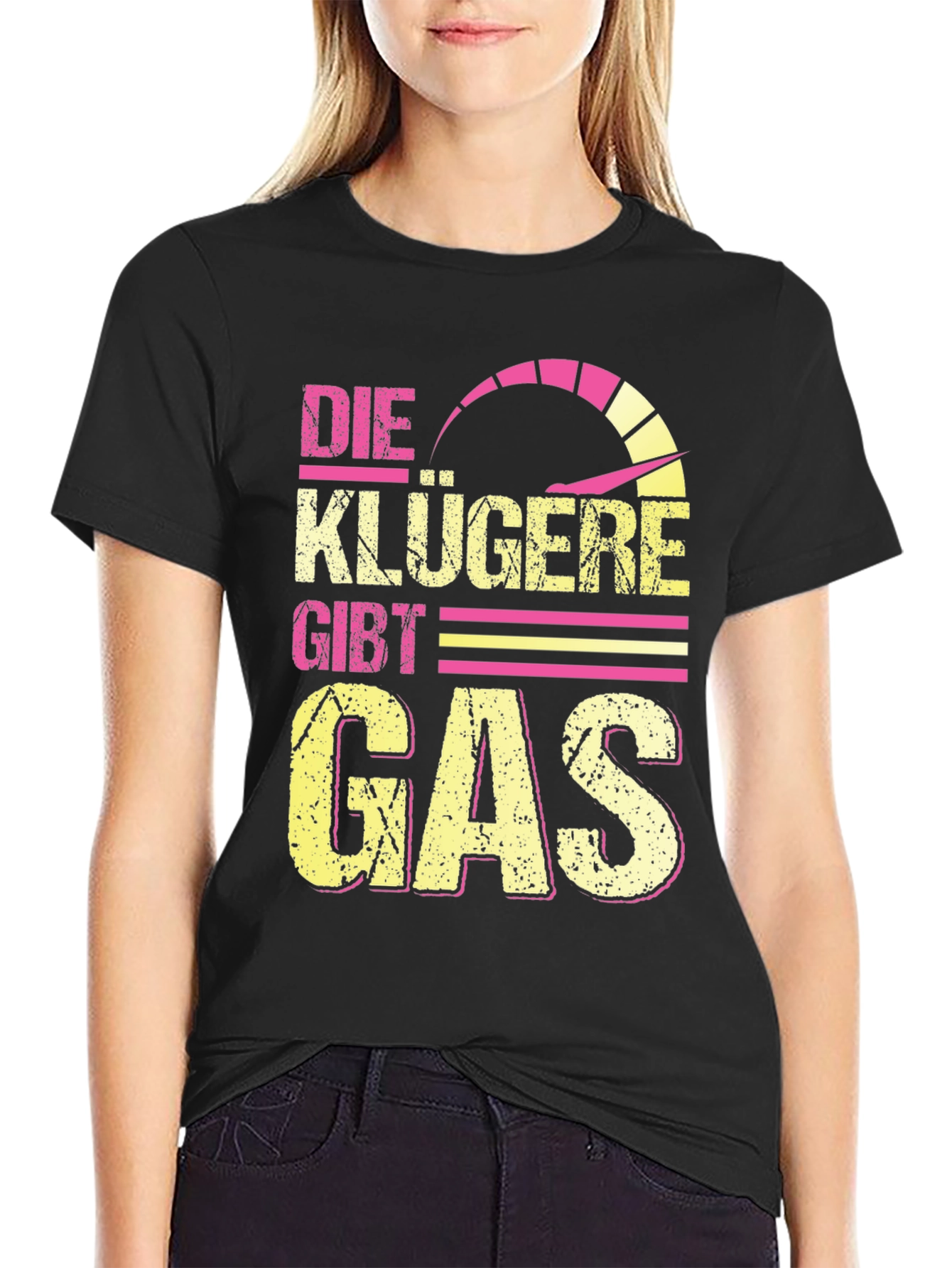 Camiseta Negra con Diseño de Velocímetro
