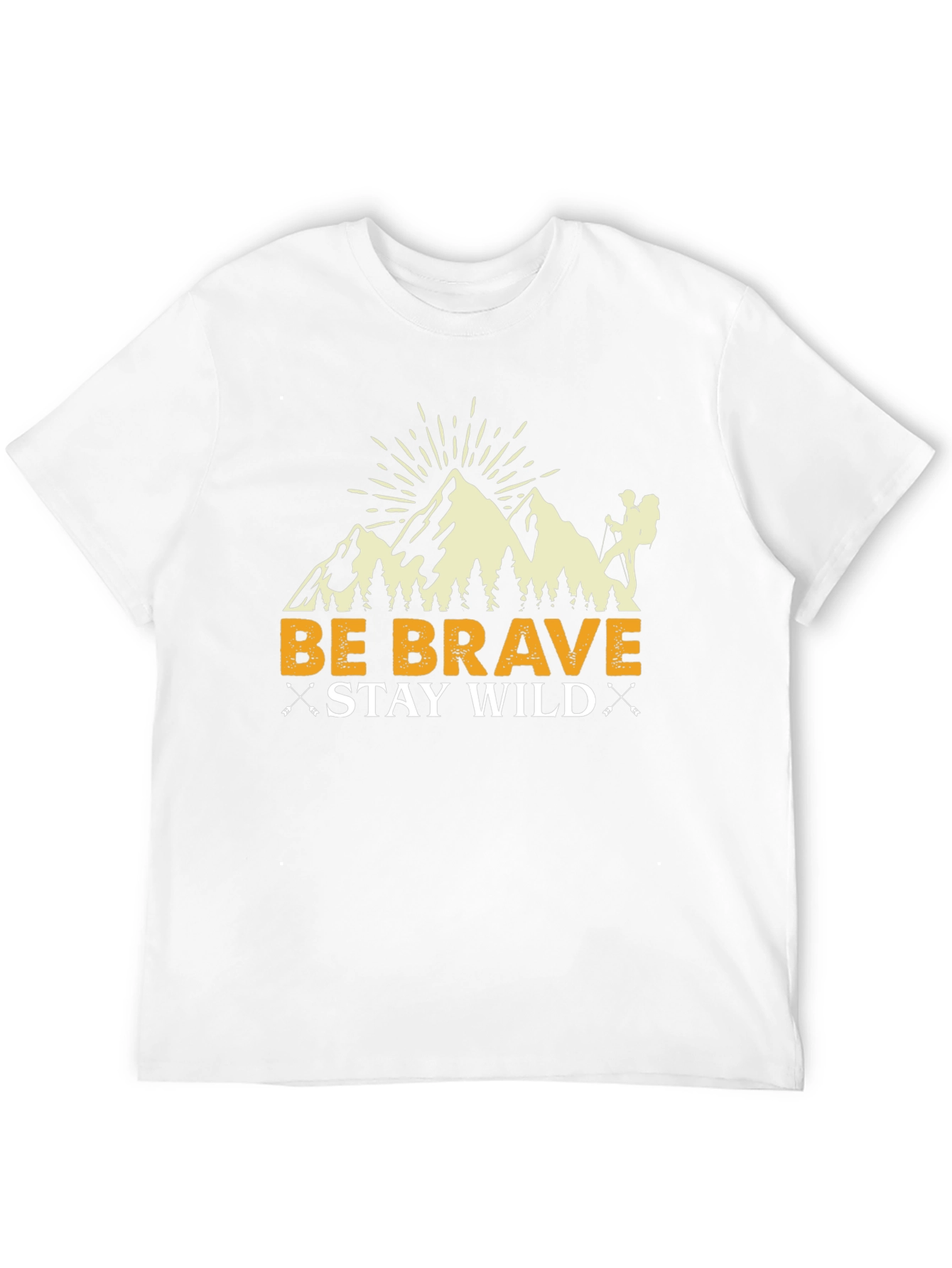 Camiseta Negra Be Brave Stay Wild para Aventureros