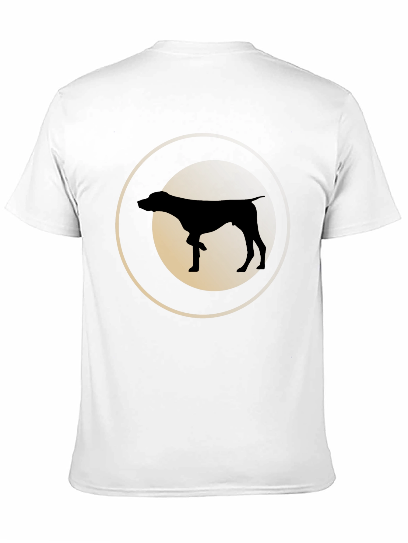 Camiseta Negra con Silueta de Perro Pointer