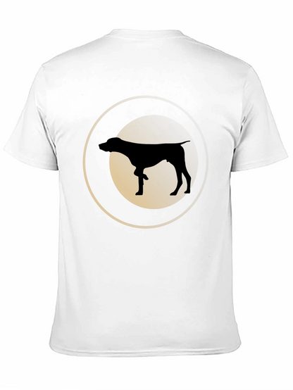 Camiseta Negra con Silueta de Perro Pointer