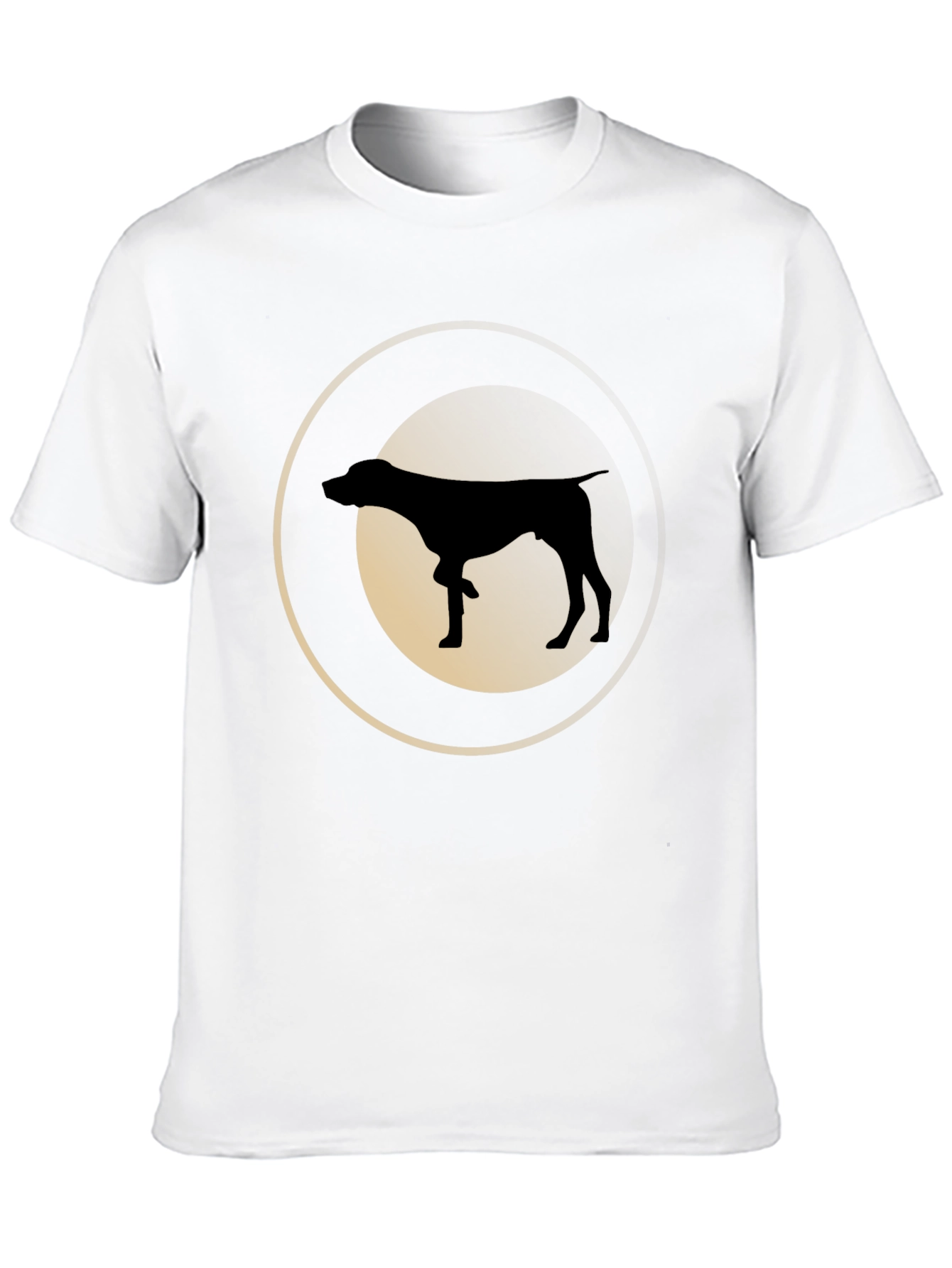 Camiseta Negra con Silueta de Perro Pointer