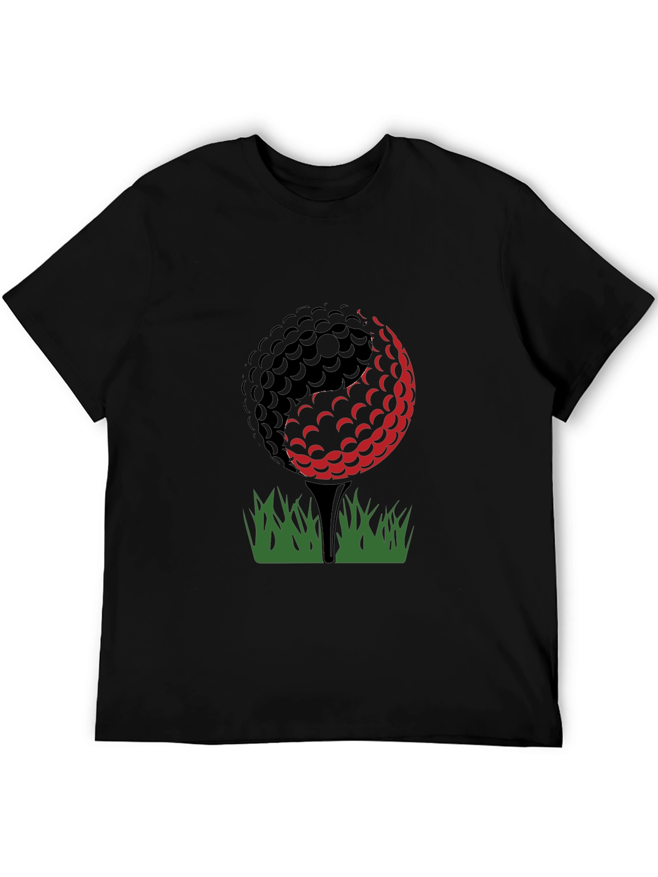 Camiseta Negra Diseño Golf