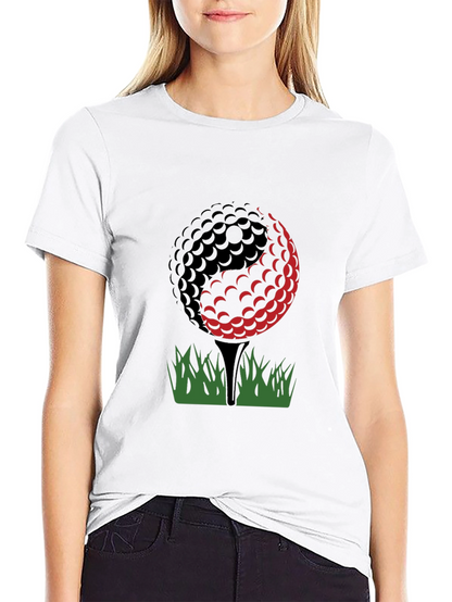 Camiseta Negra Diseño Golf
