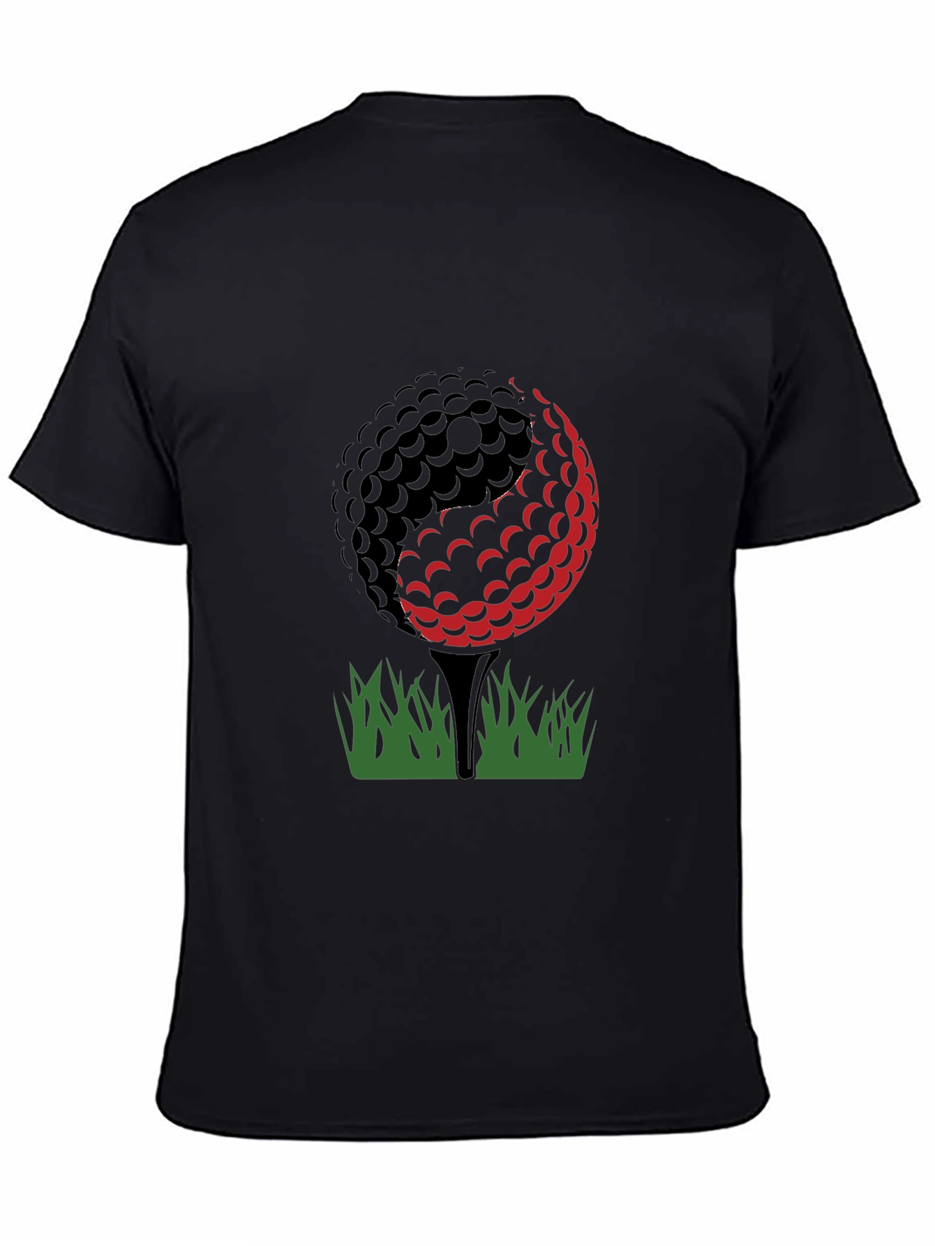 Camiseta Negra Diseño Golf