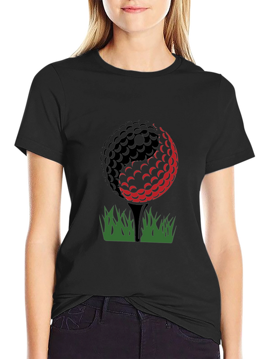 Camiseta Negra Diseño Golf
