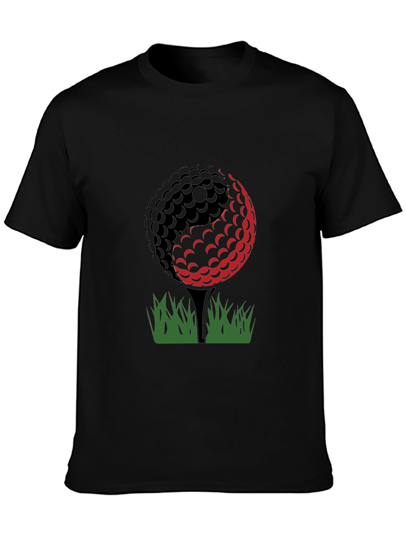 Camiseta Negra Diseño Golf