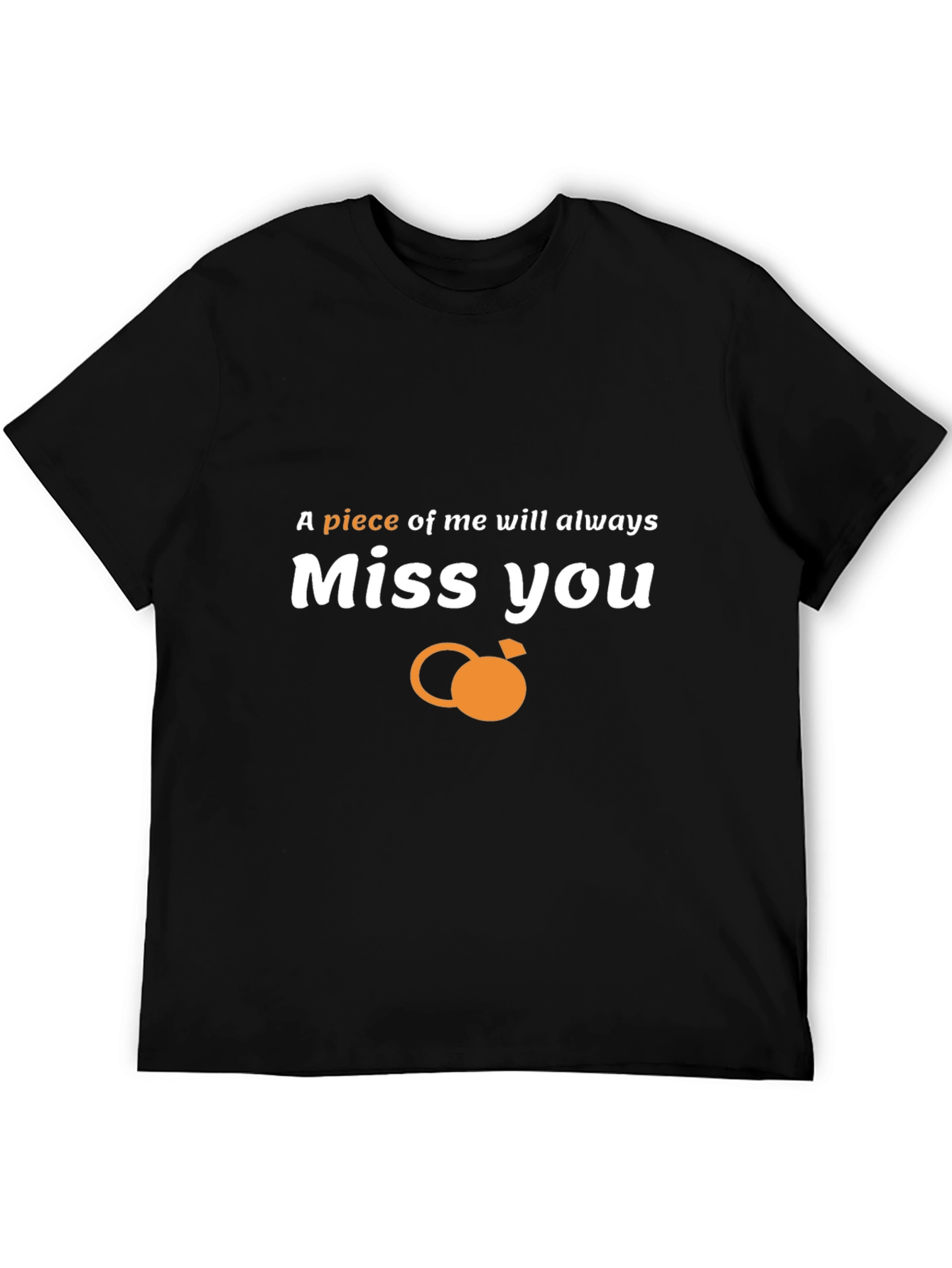 Camiseta Negra Miss You con Diseño Único