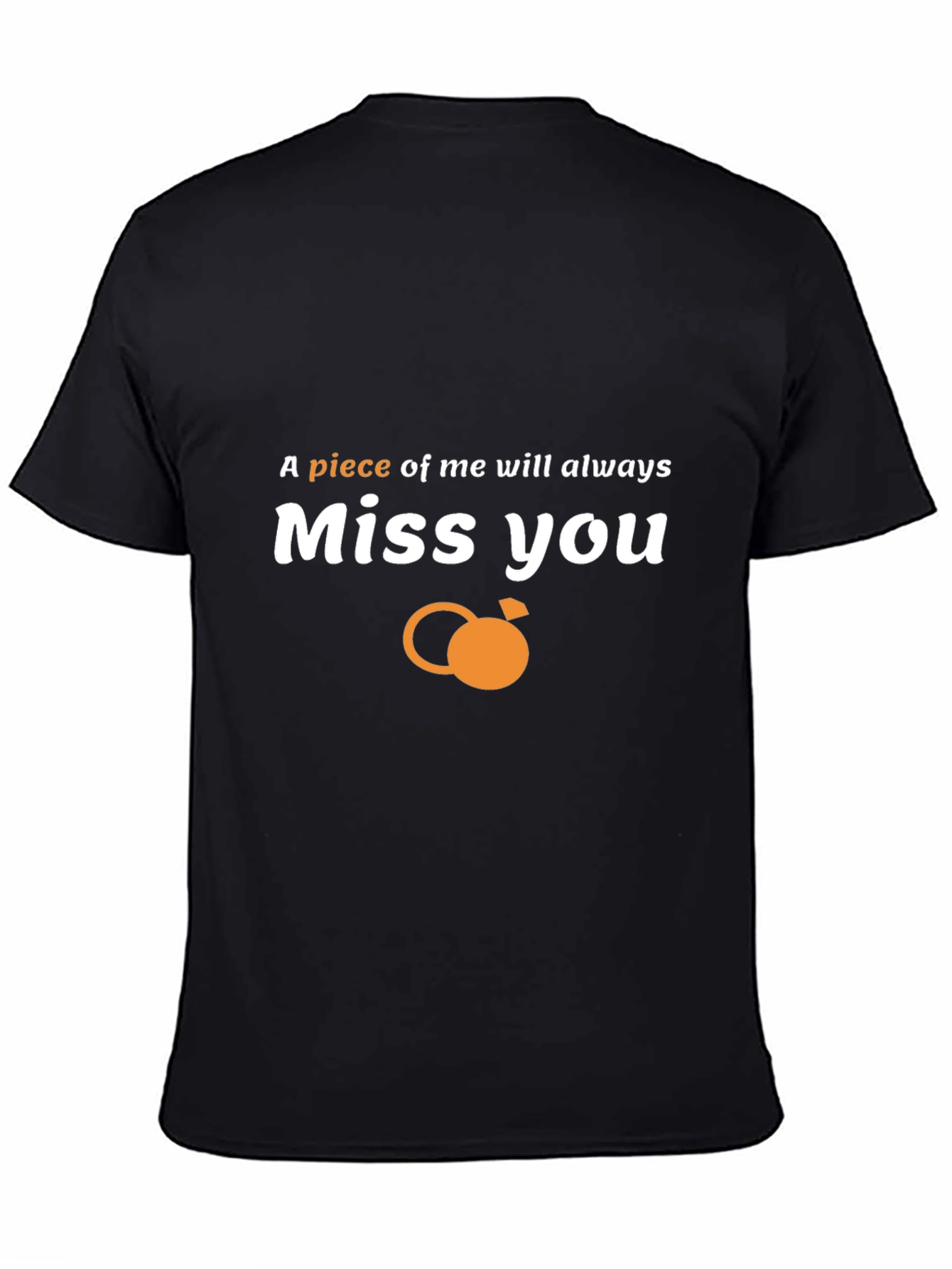 Camiseta Negra Miss You con Diseño Único