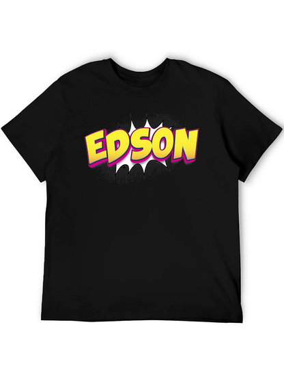 Camiseta Negra Edson Estilo Cómic