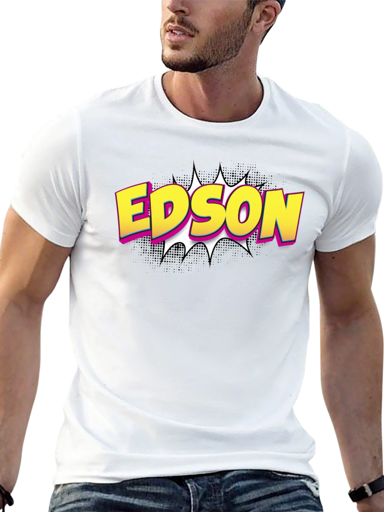 Camiseta Negra Edson Estilo Cómic