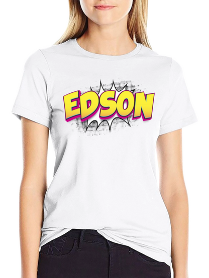 Camiseta Negra Edson Estilo Cómic