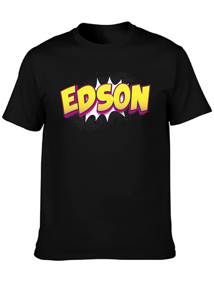 Camiseta Negra Edson Estilo Cómic