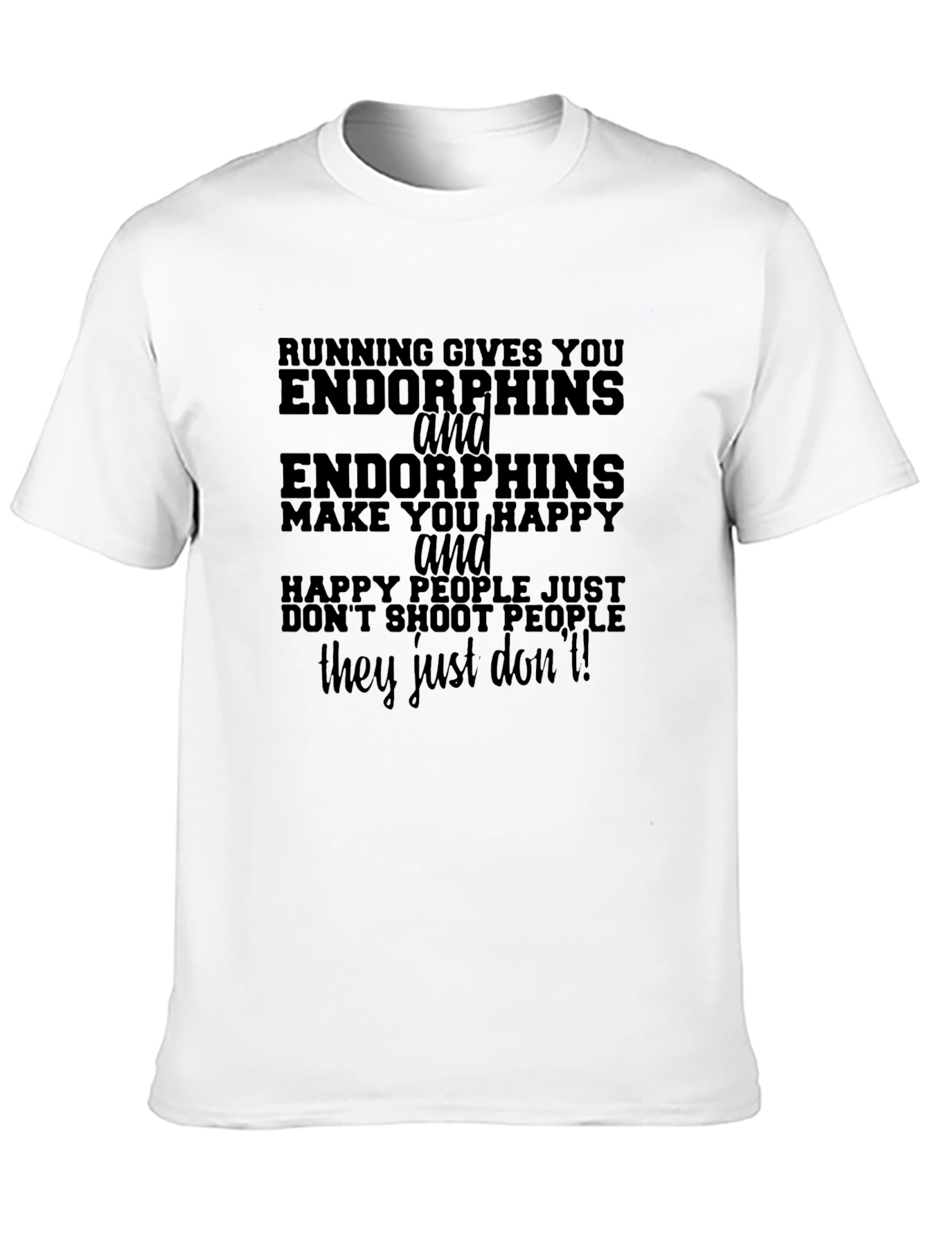 Camiseta Negra Running Endorphins Funny