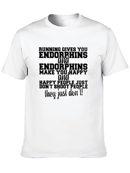 Camiseta Negra Running Endorphins Funny