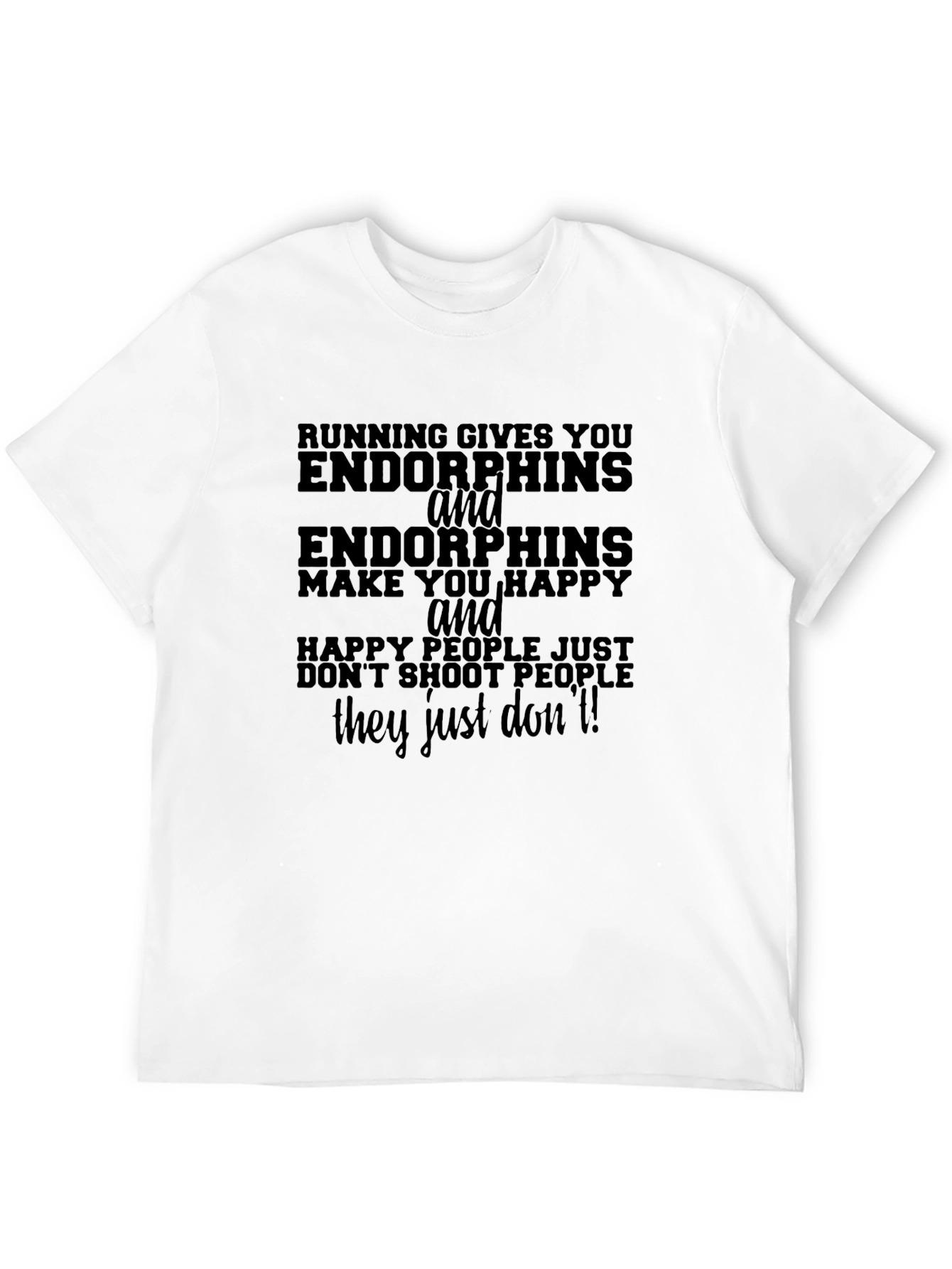 Camiseta Negra Running Endorphins Funny