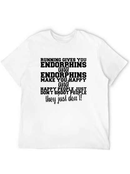 Camiseta Negra Running Endorphins Funny