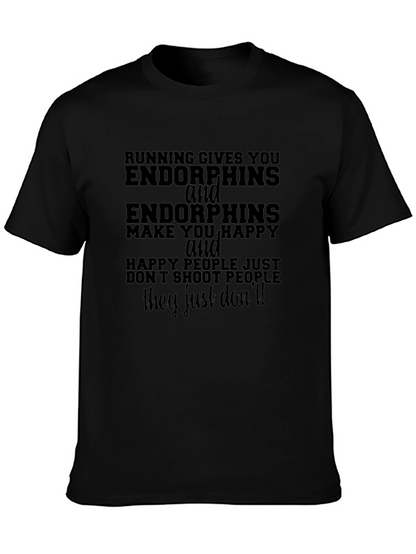 Camiseta Negra Running Endorphins Funny