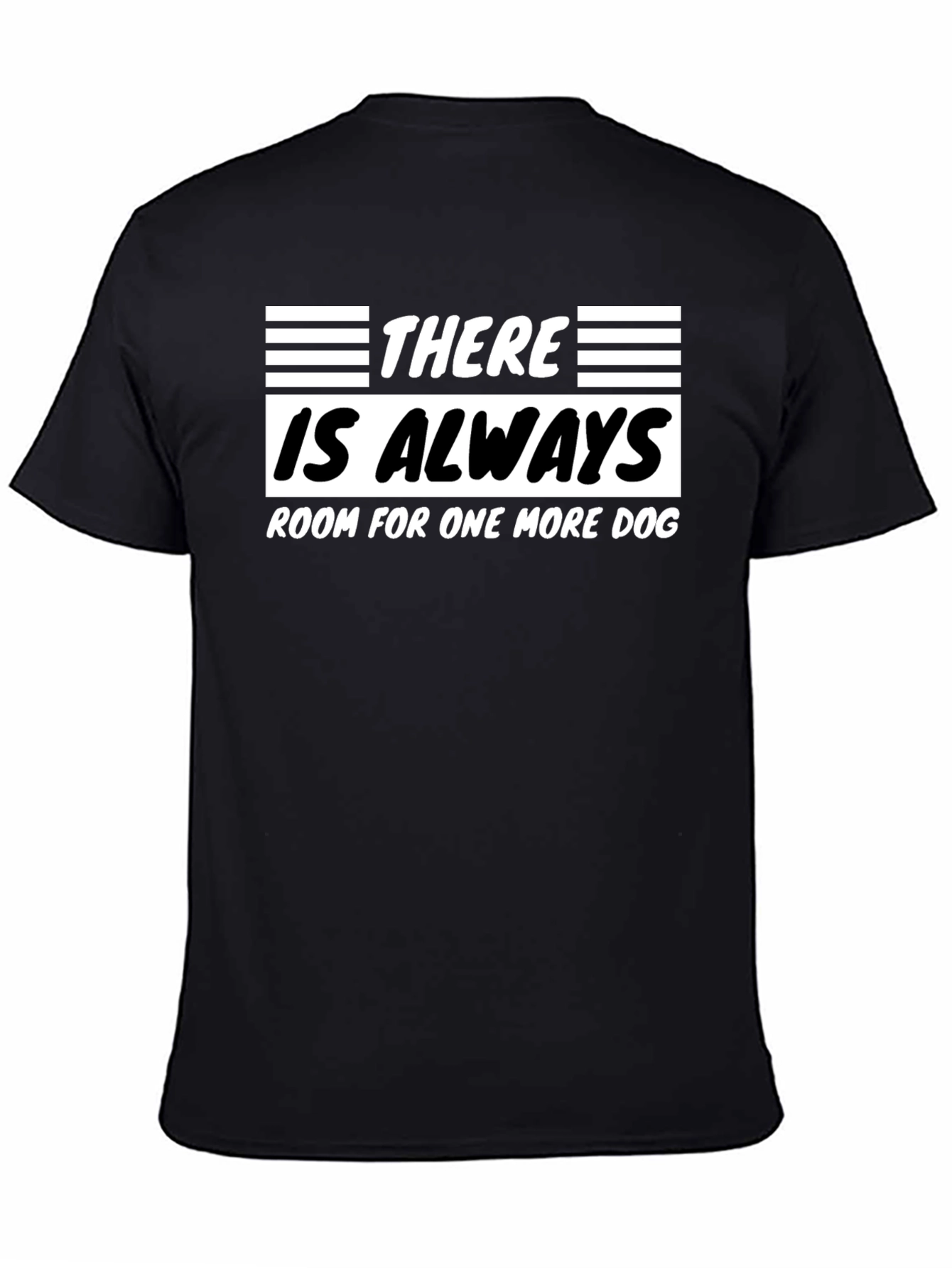 Camiseta Negra Siempre Hay Espacio para un Perro