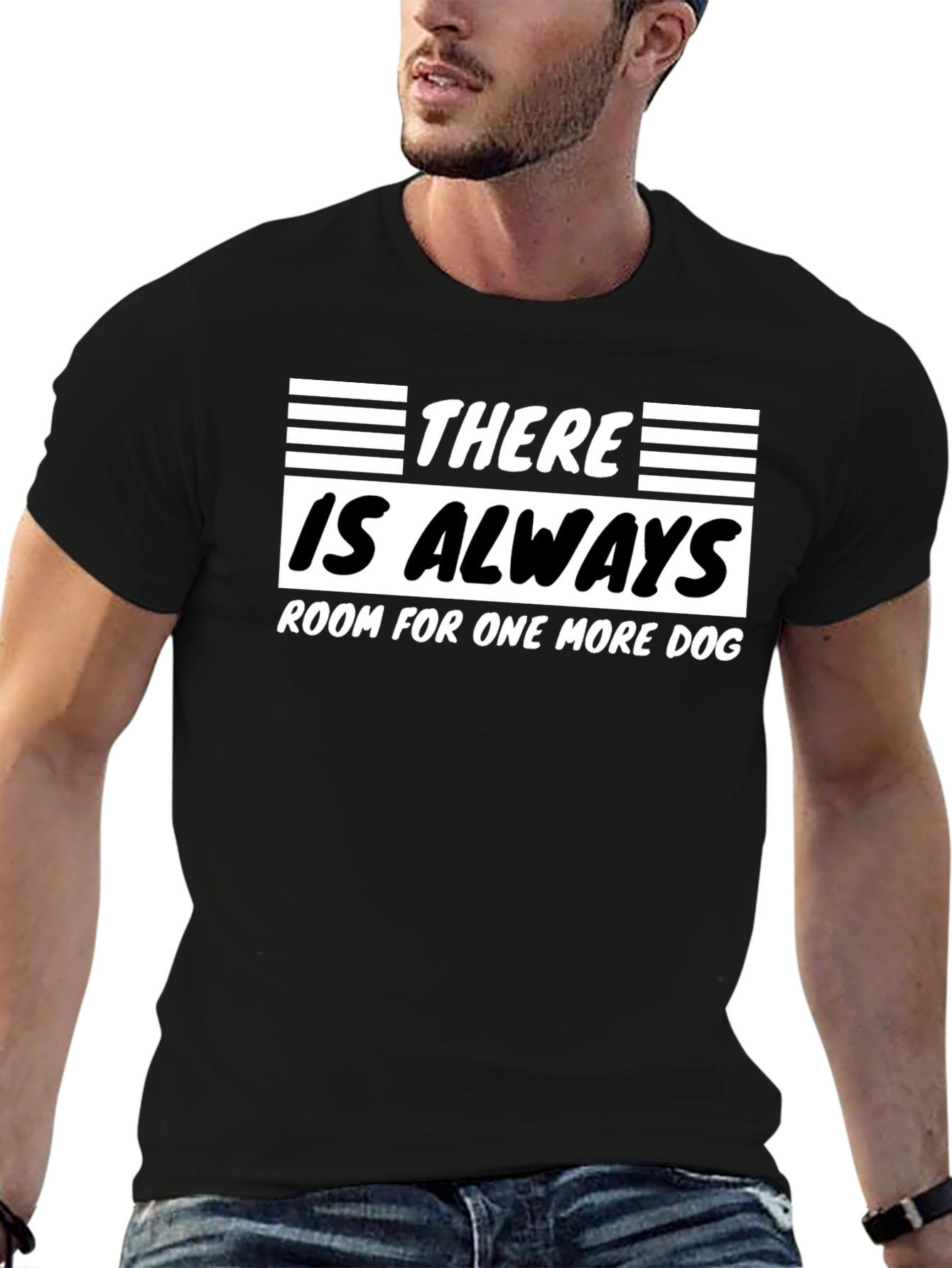 Camiseta Negra Siempre Hay Espacio para un Perro