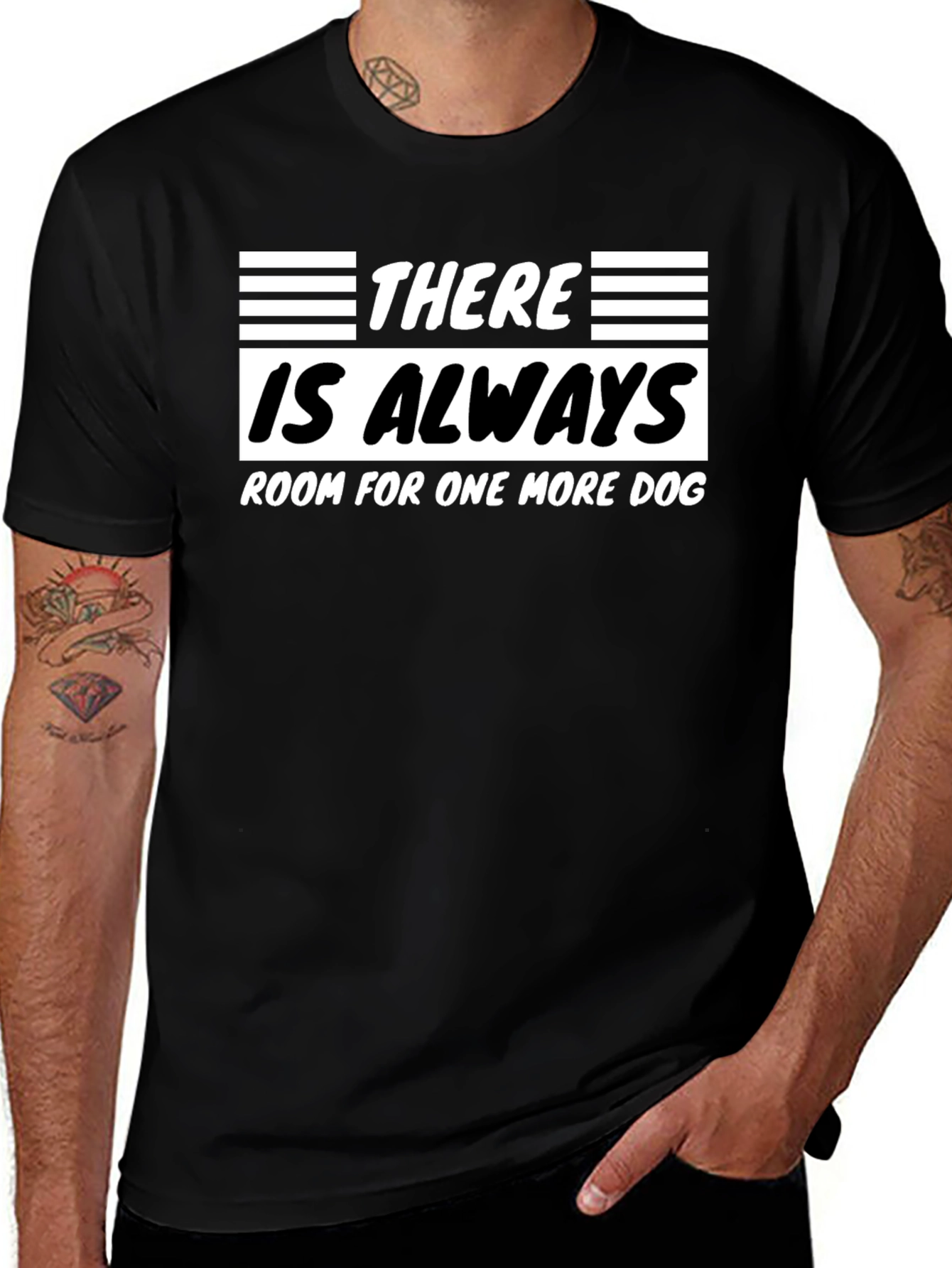 Camiseta Negra Siempre Hay Espacio para un Perro