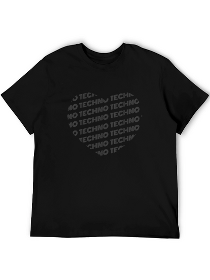 Camiseta Negra No Techno para Hombre