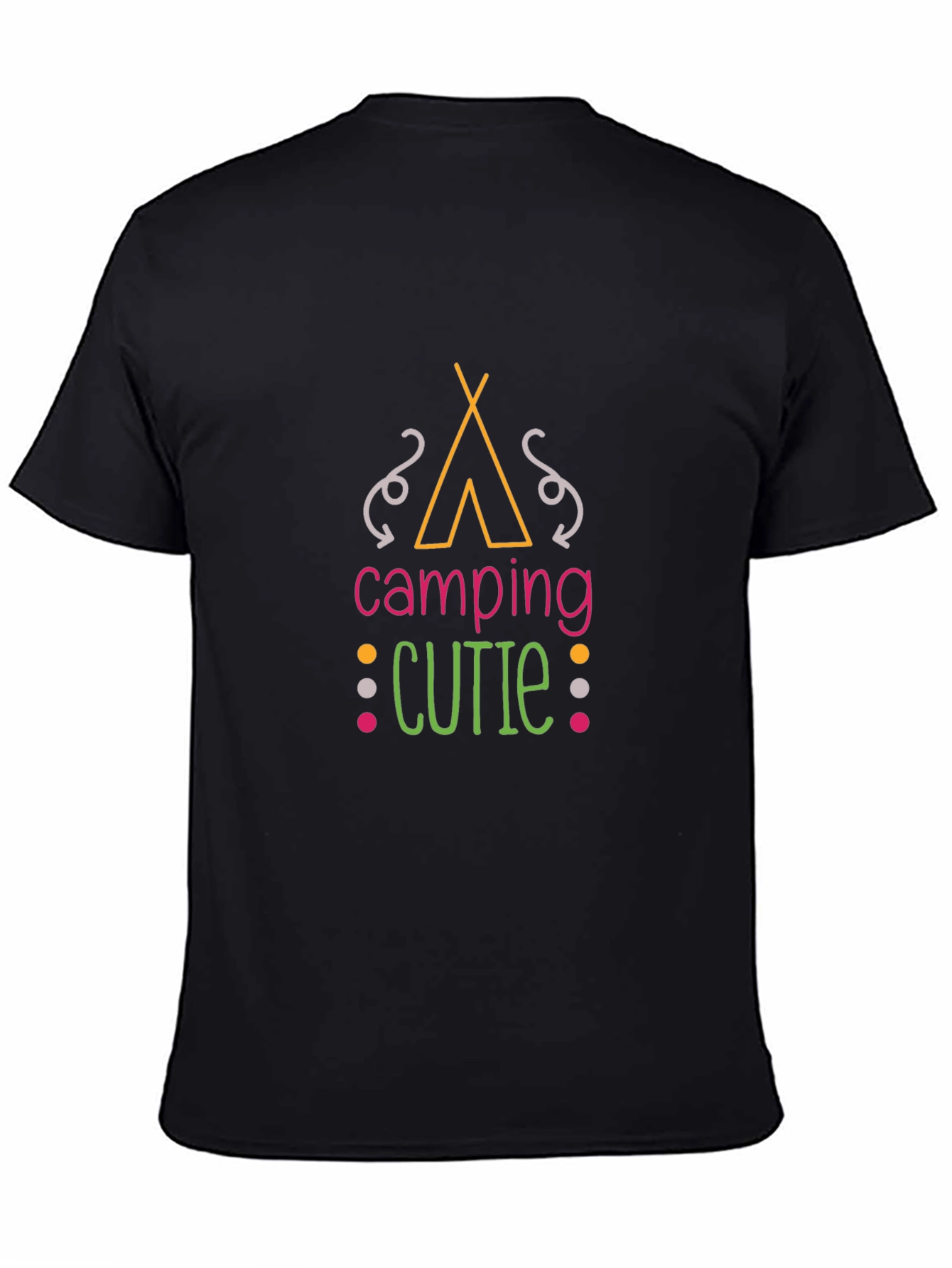 Camiseta Negra Camping Cutie Unisex