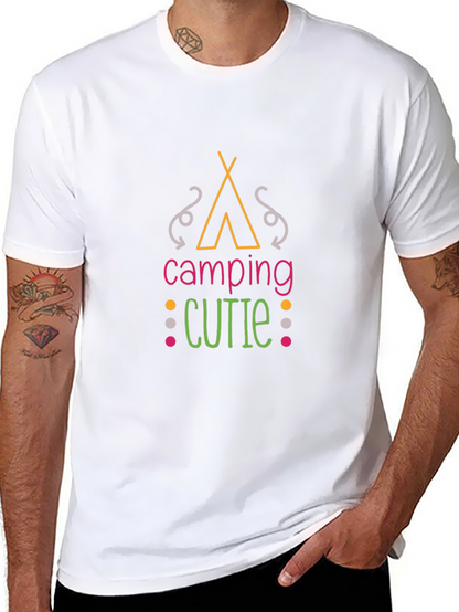 Camiseta Negra Camping Cutie Unisex