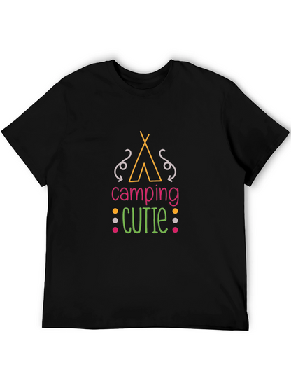 Camiseta Negra Camping Cutie Unisex