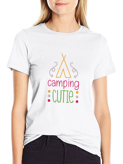 Camiseta Negra Camping Cutie Unisex