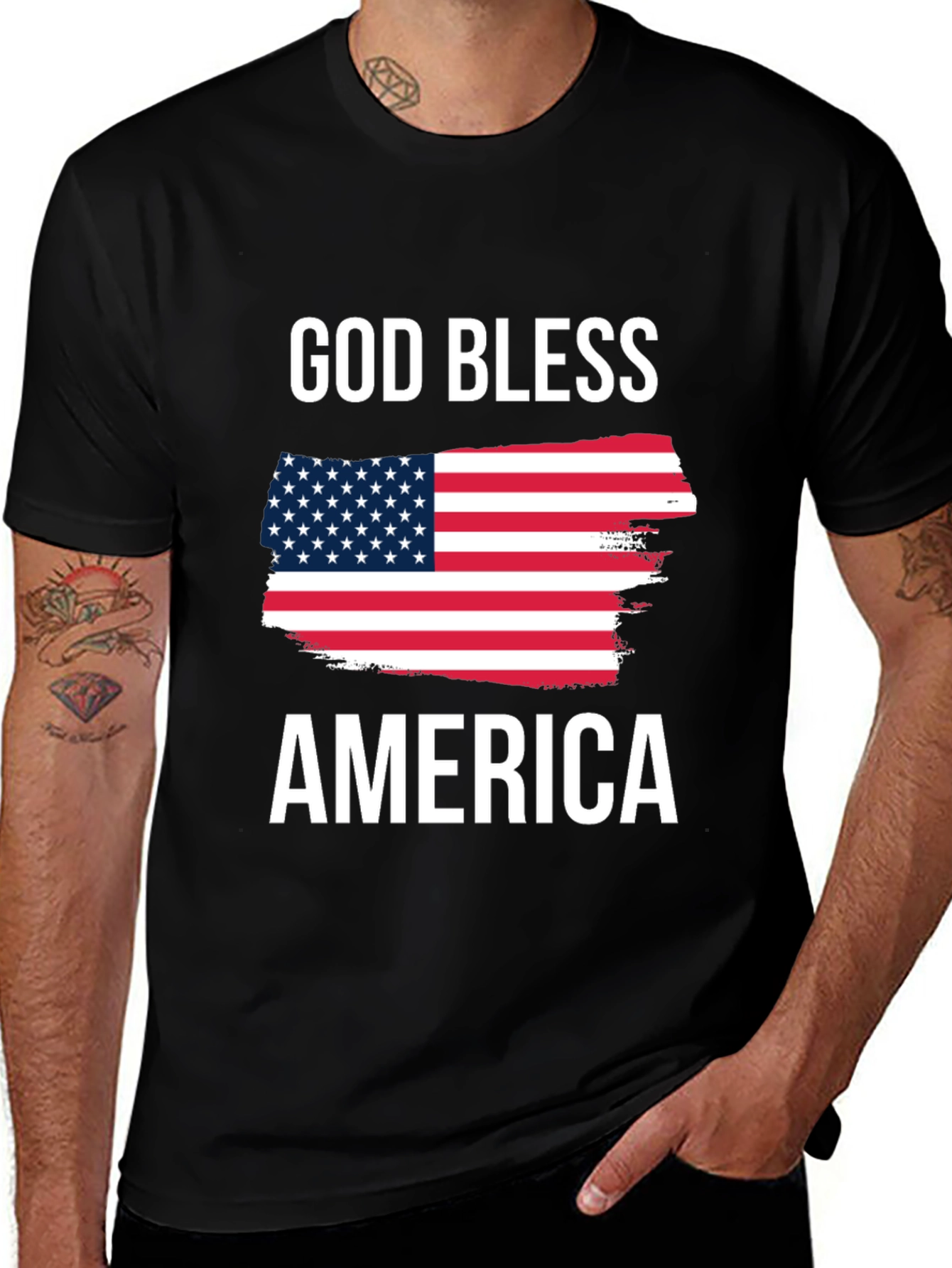 Camiseta Negra: Dios Bendiga América