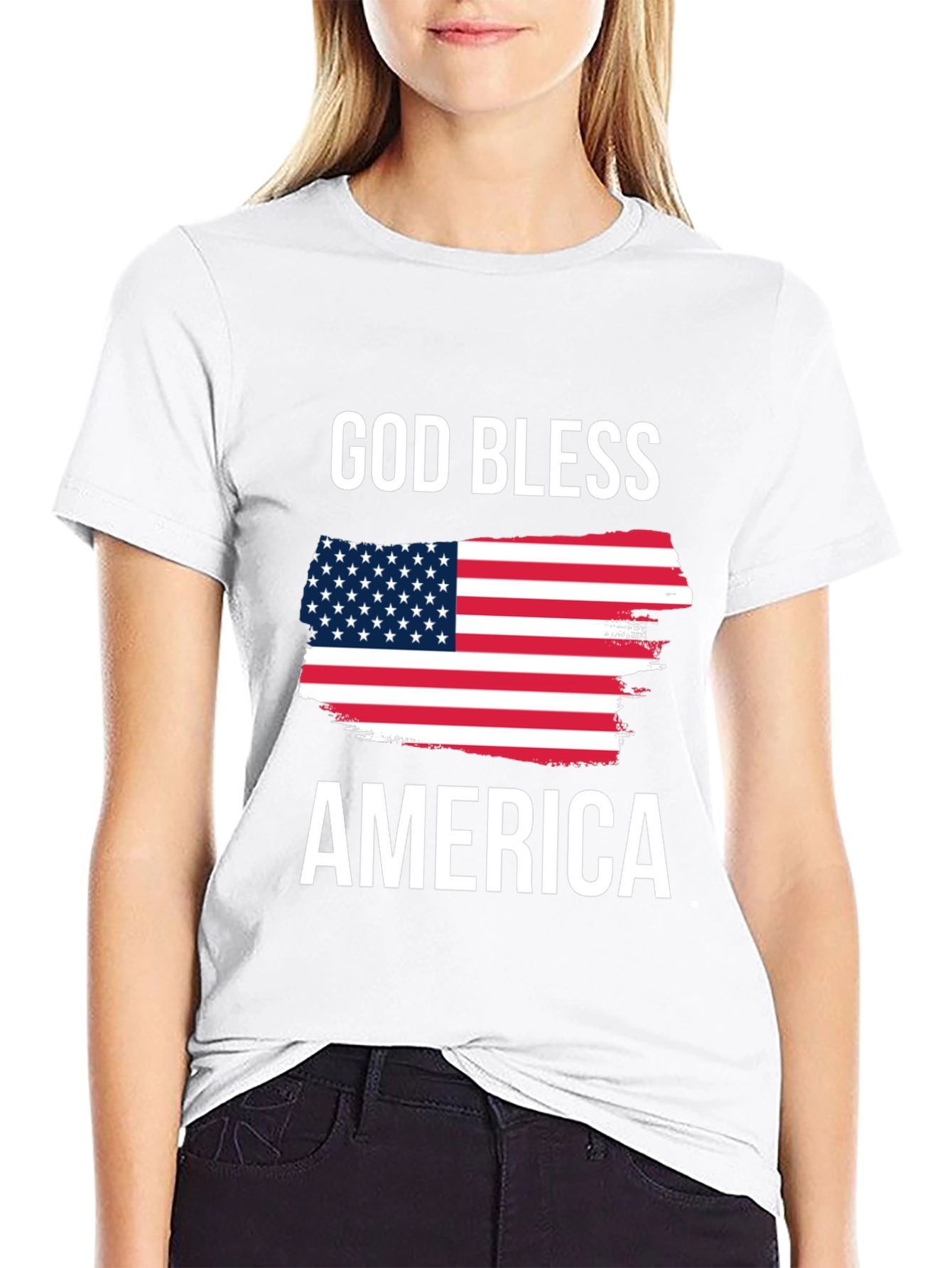 Camiseta Negra: Dios Bendiga América