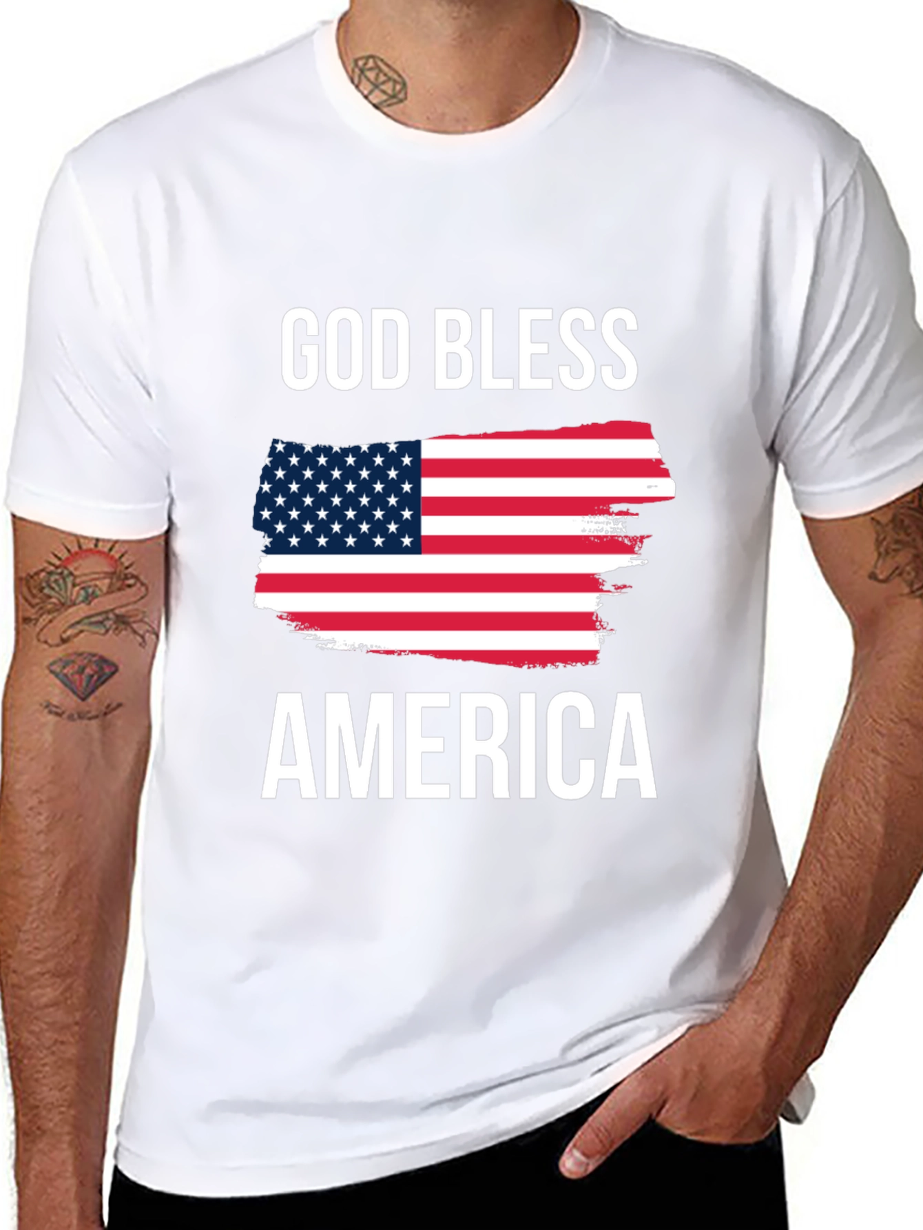 Camiseta Negra: Dios Bendiga América