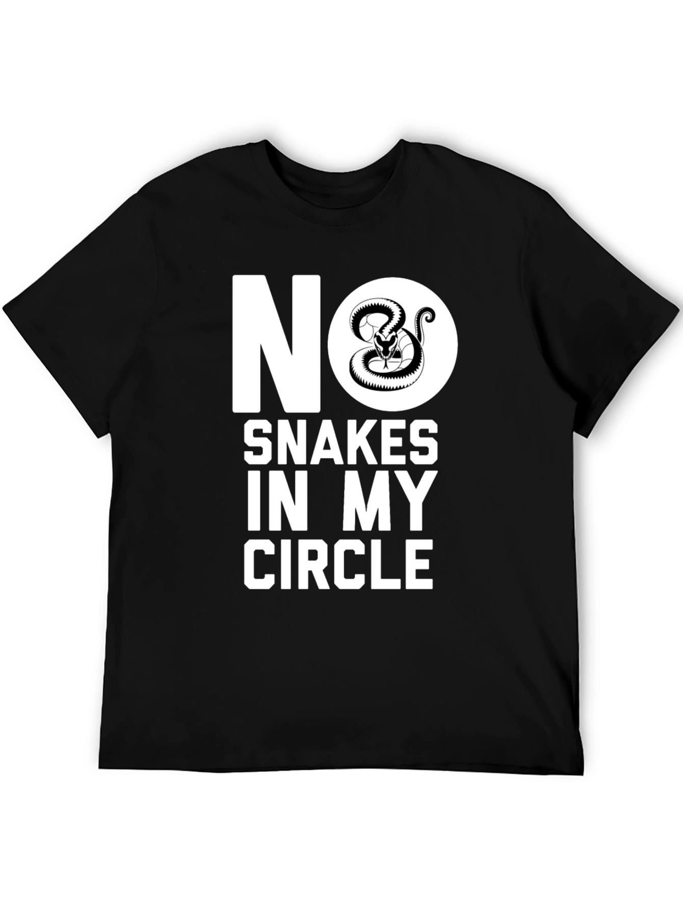 Camiseta Negra No Serpientes en Mi Círculo