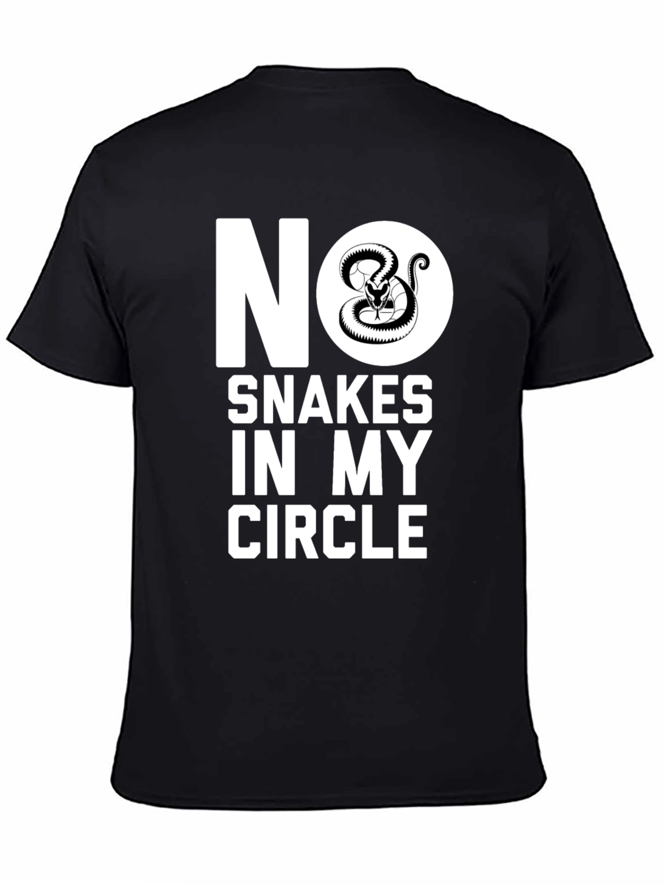 Camiseta Negra No Serpientes en Mi Círculo