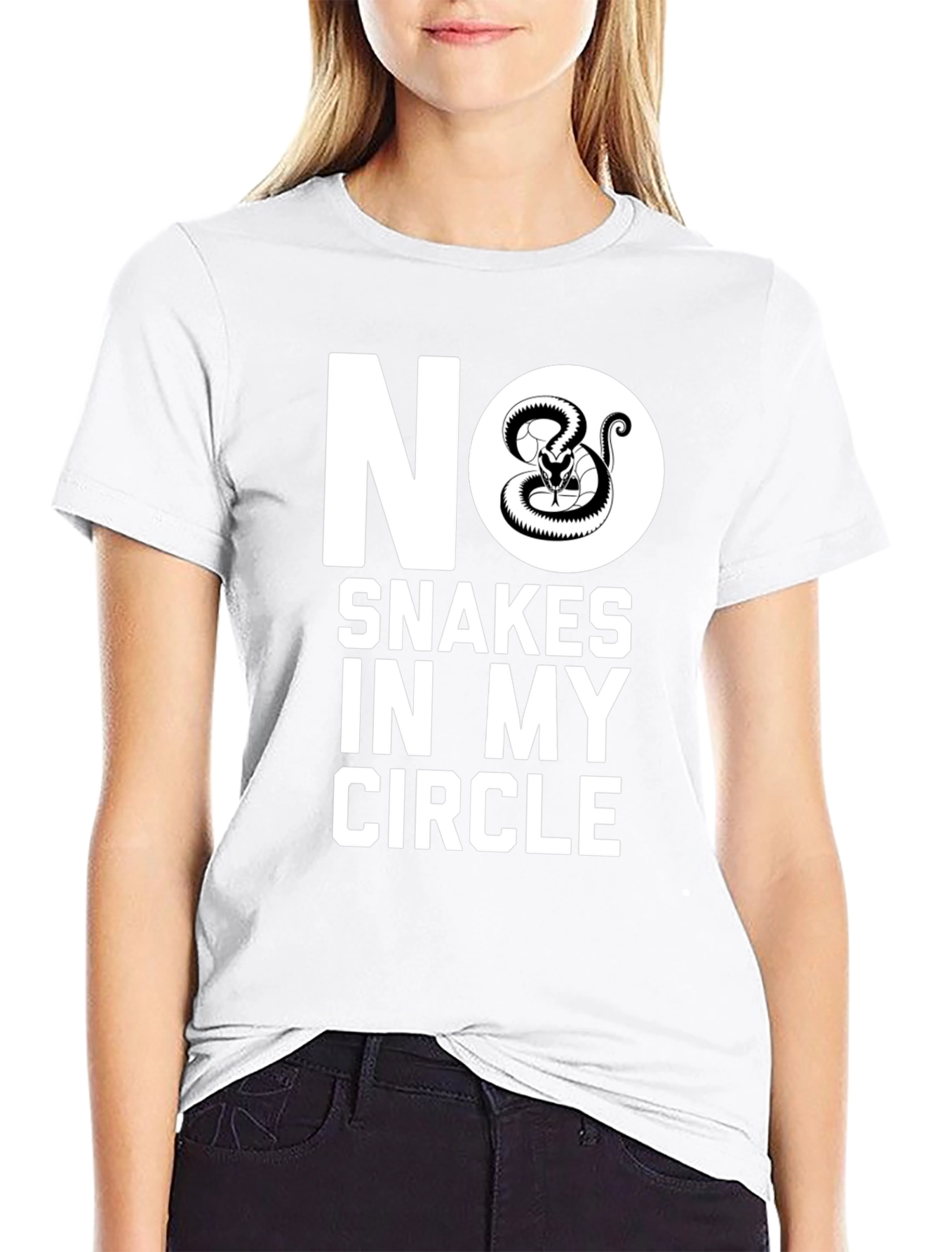 Camiseta Negra No Serpientes en Mi Círculo