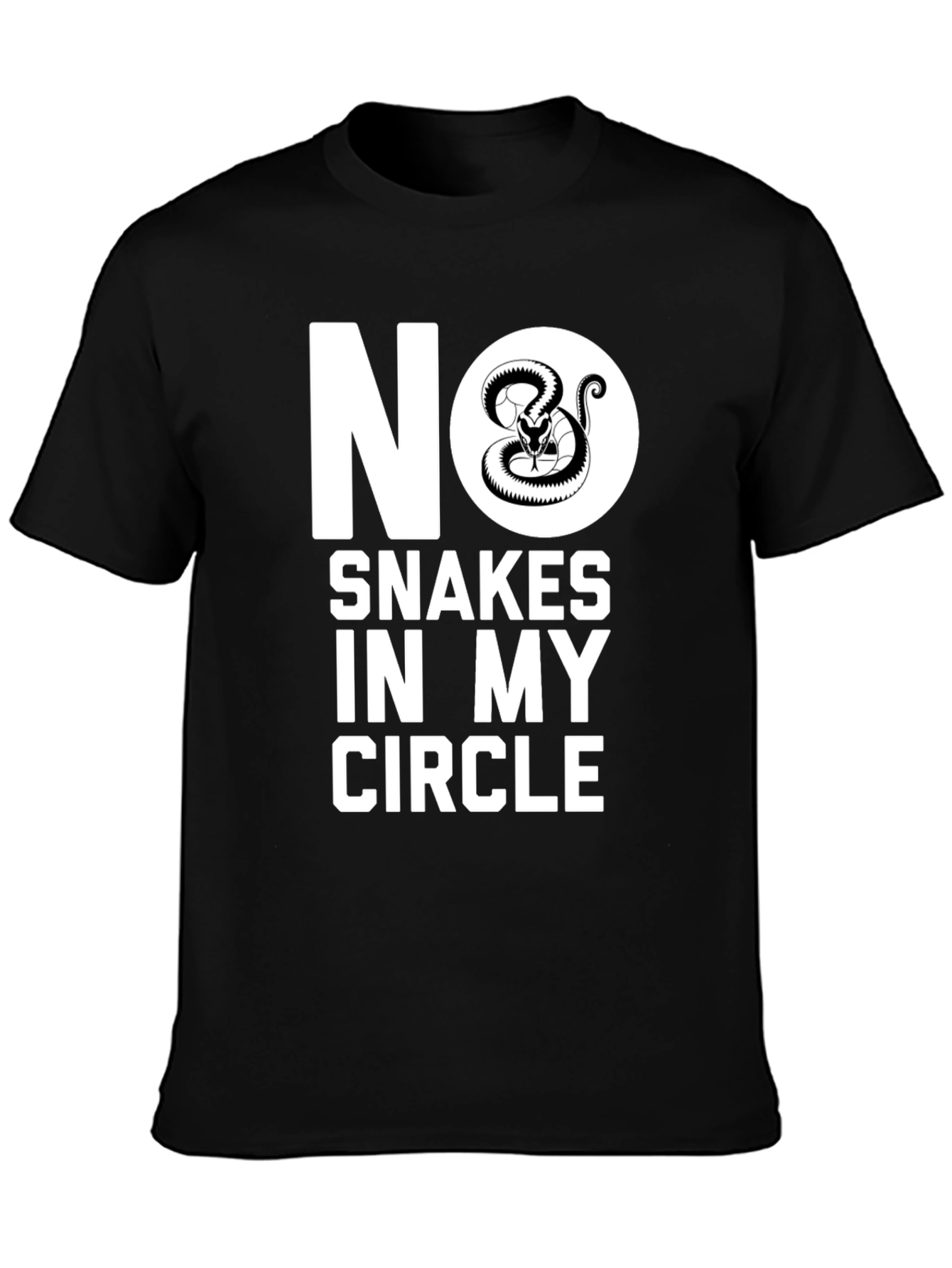 Camiseta Negra No Serpientes en Mi Círculo