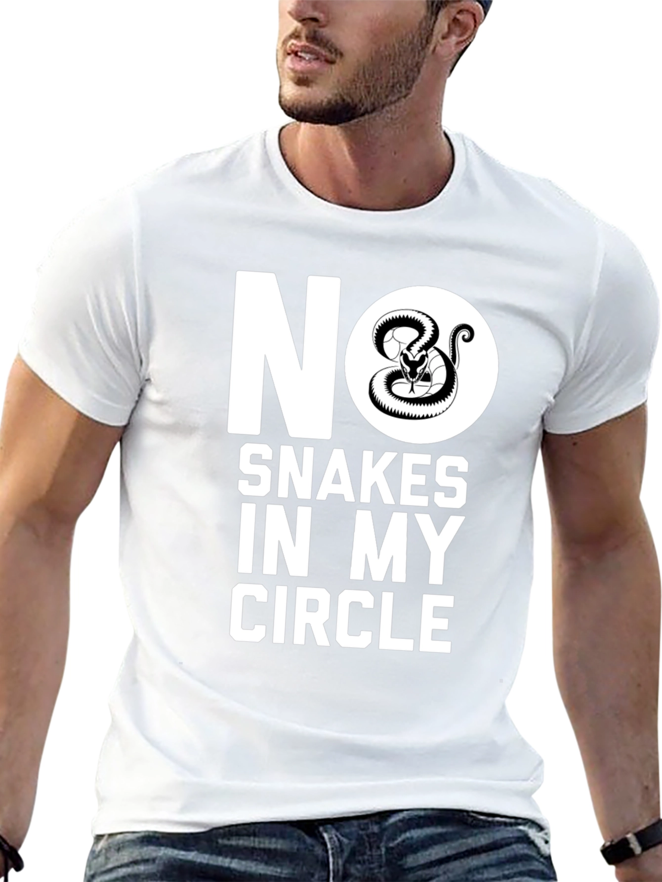 Camiseta Negra No Serpientes en Mi Círculo