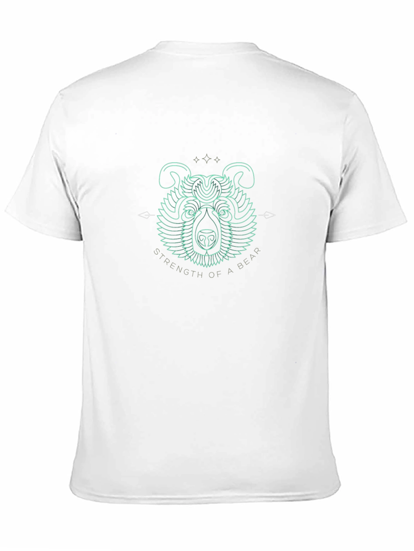 Camiseta Negra con Diseño de Oso Fuerza de Oso