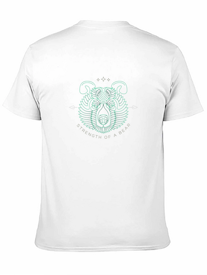 Camiseta Negra con Diseño de Oso Fuerza de Oso