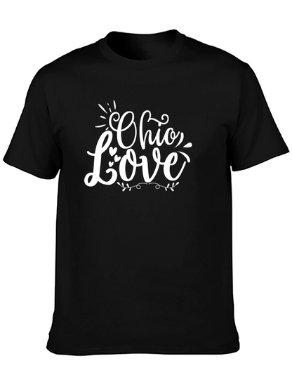 Camiseta Negra Ohio Love para Fanáticos