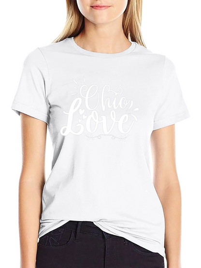 Camiseta Negra Ohio Love para Fanáticos