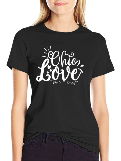 Camiseta Negra Ohio Love para Fanáticos