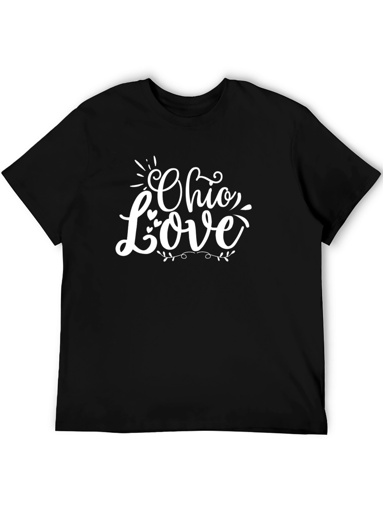 Camiseta Negra Ohio Love para Fanáticos