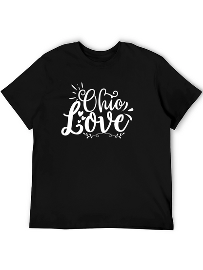 Camiseta Negra Ohio Love para Fanáticos