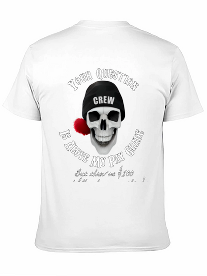Camiseta Negra con Diseño de Calavera Crew