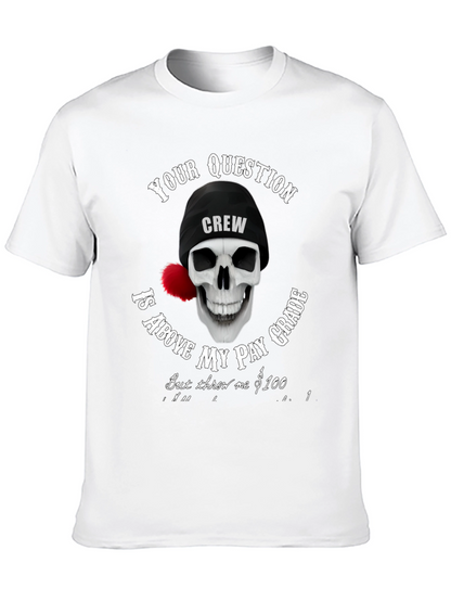 Camiseta Negra con Diseño de Calavera Crew