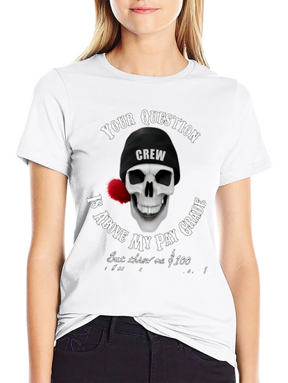 Camiseta Negra con Diseño de Calavera Crew