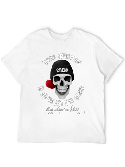 Camiseta Negra con Diseño de Calavera Crew
