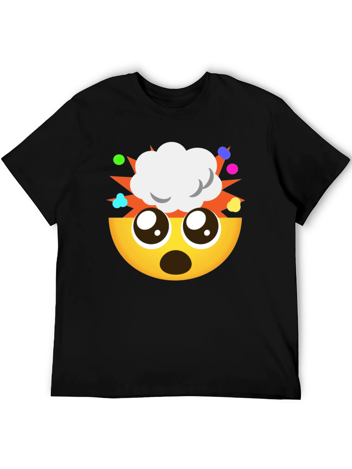 Camiseta Negra Emoji ¡Explosión de Ideas!