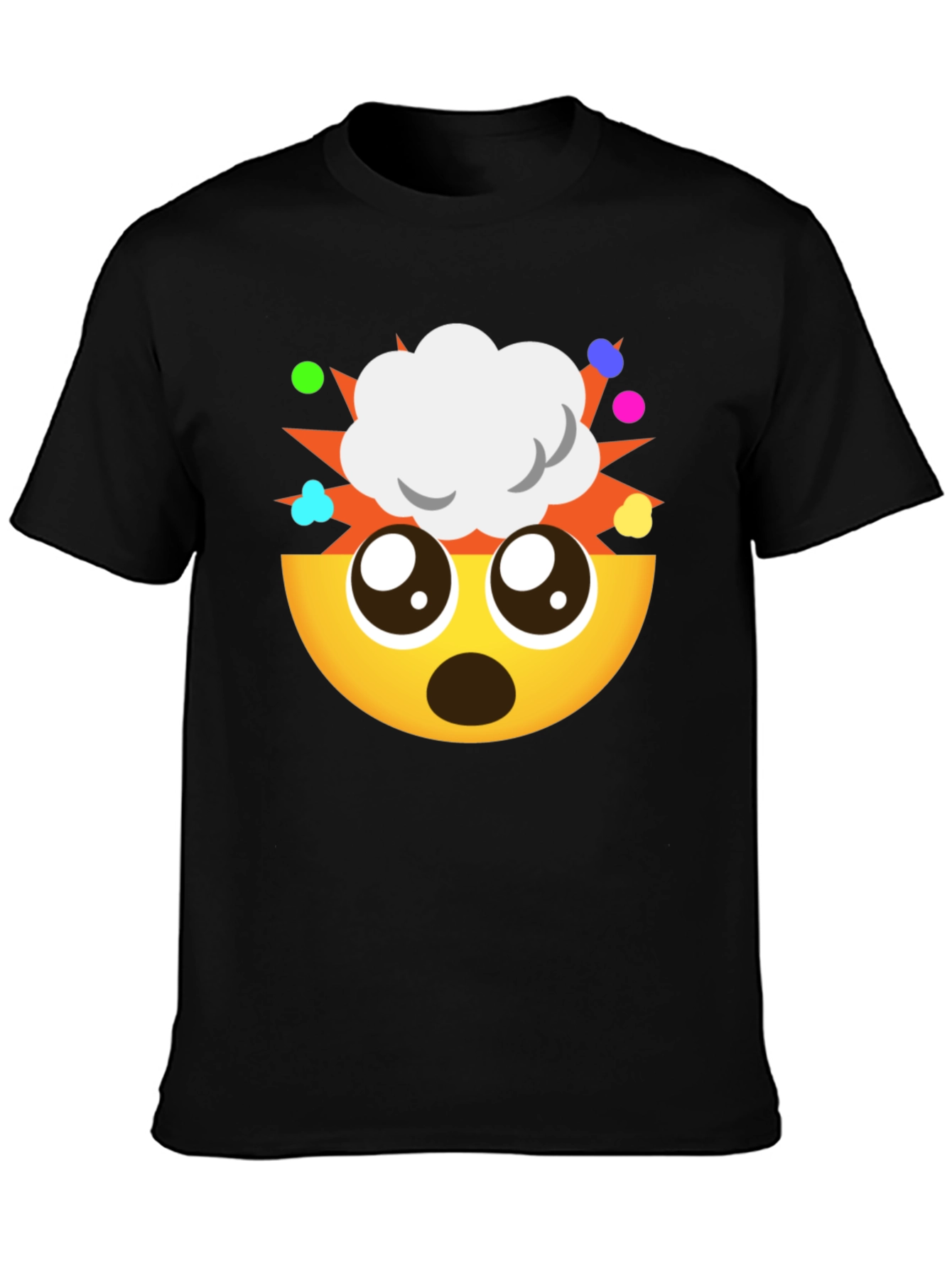 Camiseta Negra Emoji ¡Explosión de Ideas!
